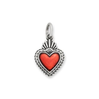 Enamel Sacred Heart Charm