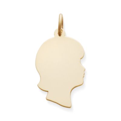 Girl silhouette charm on sale engravable