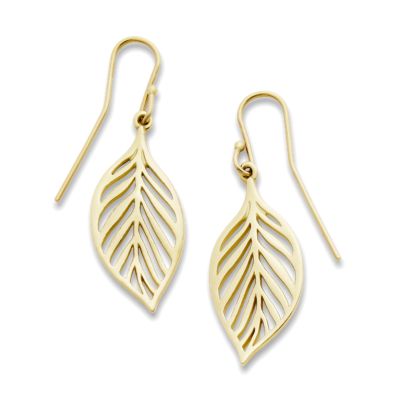 Leaf sale dangle earrings