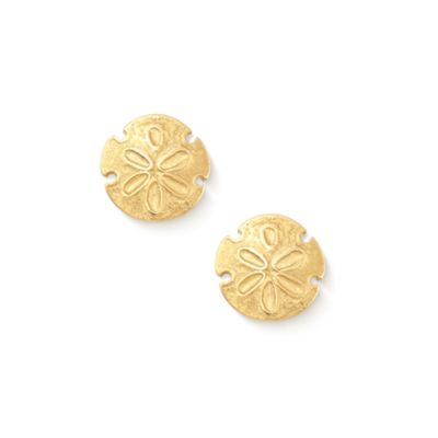 Sand Dollar Studs in 14K Yellow Gold | James Avery