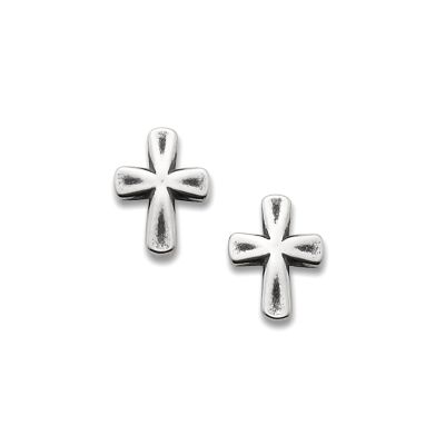 Tiny Cross Studs | Caitlyn Minimalist Sterling Silver