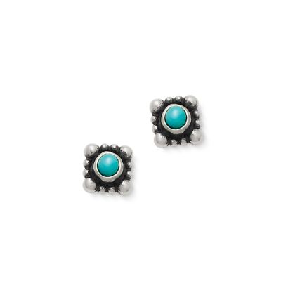 Tiny turquoise stud on sale earrings