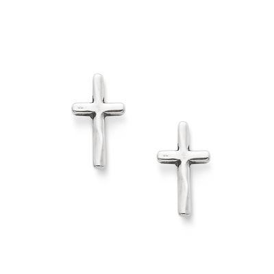 Horizon Cross Studs in Sterling Silver | James Avery