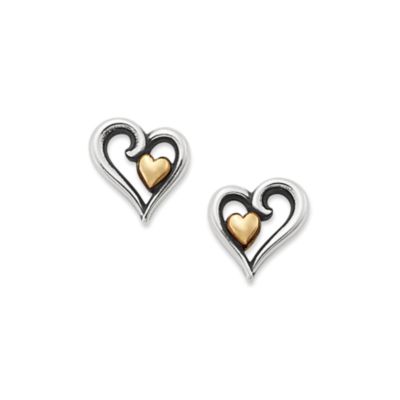 James Avery Delicate Joy of My Heart Ear Posts - Sterling 14K Gold