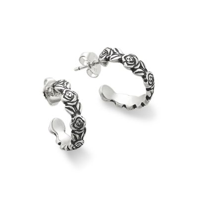 James Avery Forged Heart Hoop Earrings