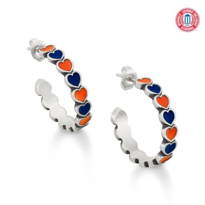 Enamel University of Florida Connected Hearts Hoop Earrings