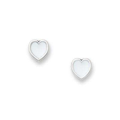 Enamel Connected Hearts Studs