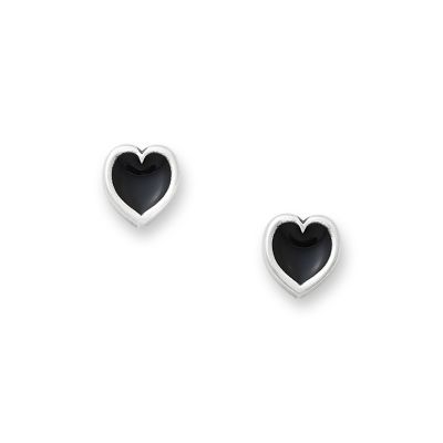 Enamel Connected Hearts Studs