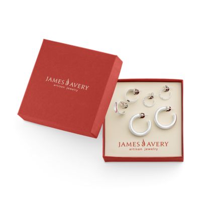 James avery silver hot sale hoop earrings