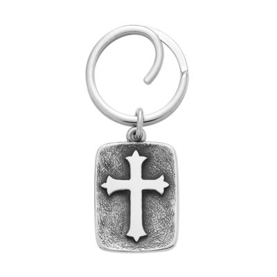 Bliss Manufacturing Inc Cross Keychain - Silver Plated