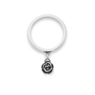 James Avery Mini Rose Charm - Silver