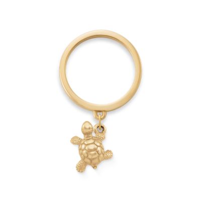 Turtle Charm Dangle Ring