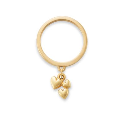 Gathered Hearts Charm Dangle Ring