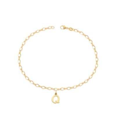 Small Script Initial Anklet