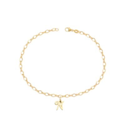 Small Script Initial Anklet