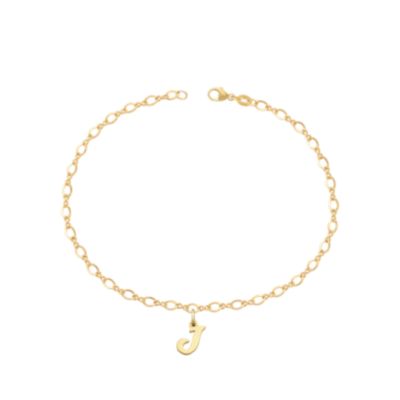 Small Script Initial Anklet