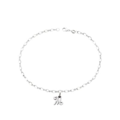 Small Script Initial Anklet