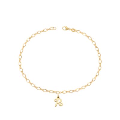 Small Script Initial Anklet