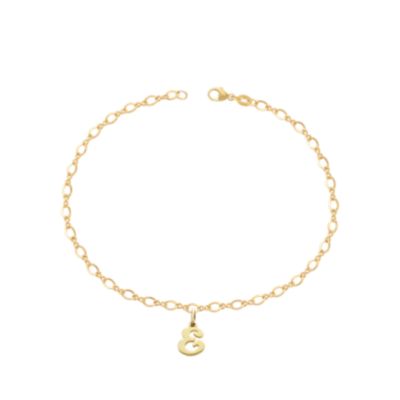 Small Script Initial Anklet