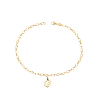 Small Script Initial Anklet
