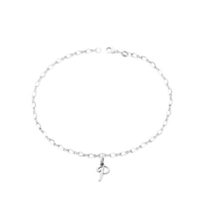 Small Script Initial Anklet