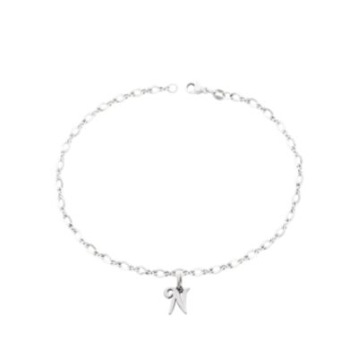 Small Script Initial Anklet