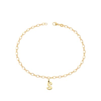 Small Script Initial Anklet