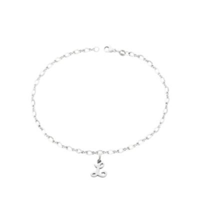 Small Script Initial Anklet