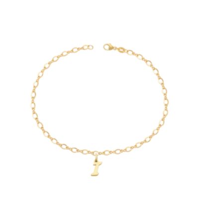 Small Script Initial Anklet