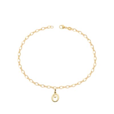 Small Script Initial Anklet