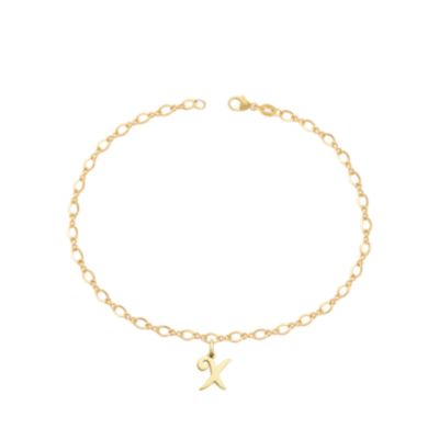 Small Script Initial Anklet
