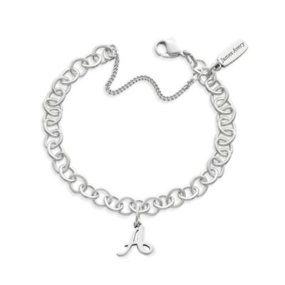 Script Initial Charm Bracelet