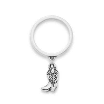 Mini Cowgirl Boot Charm Dangle Ring