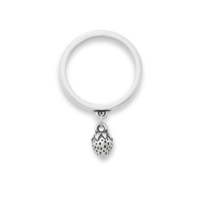 Mini Strawberry Charm Dangle Ring