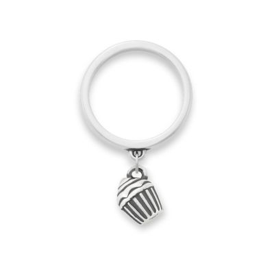 Mini Cupcake Charm Dangle Ring