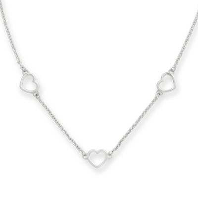 Heart Station Charm Holder Necklace