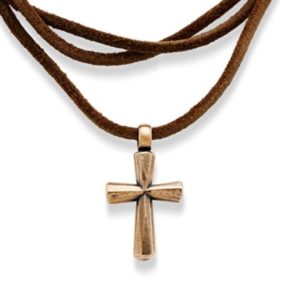 Fleuree Cross Key Chain in Bronze