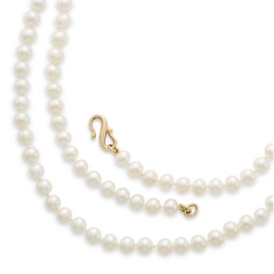 / Louis Pearl Necklace, 14k Solid Gold / 22