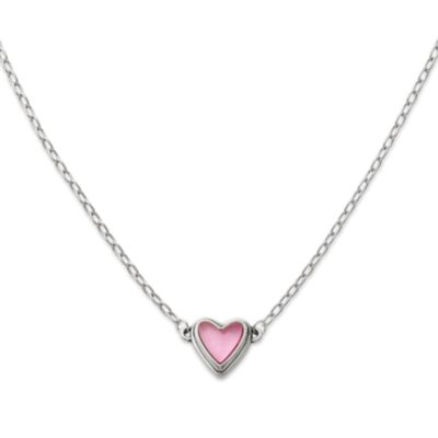 Sweetheart Gemstone Necklace in Sterling Silver