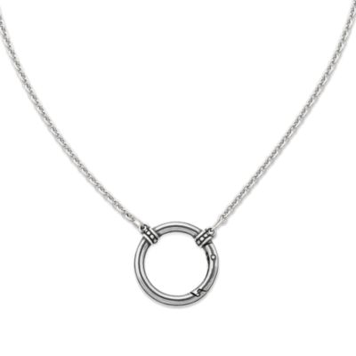 James Avery Hammered Circle Changeable Charm Holder Necklace - 24 in.