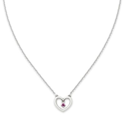 Dancing Gemstone Heart Necklace