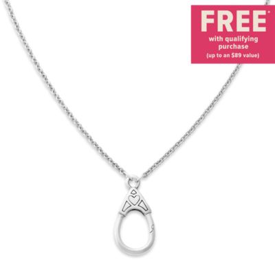 Traced Heart Changeable Charm Holder Necklace
