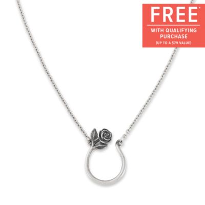 Rose Changeable Charm Holder Necklace