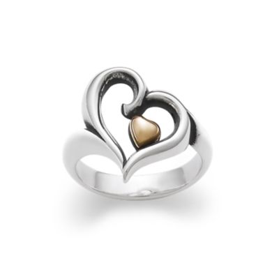 James Avery Delicate Joy of My Heart Ear Posts - Sterling 14K Gold