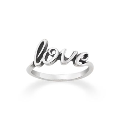 James Avery Sterling Silver Script Initial Ring - 8