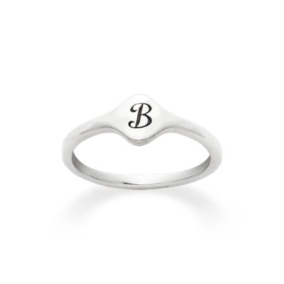 Petite Signet Initial Ring