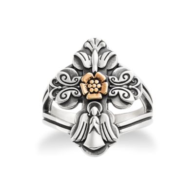 La Vida Nueva Cross Ring in Sterling Silver and Bronze James Avery