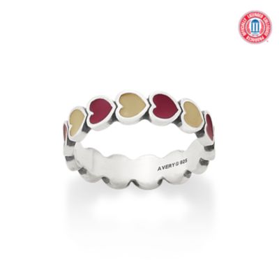 Enamel Flordia State University Connected Hearts Ring