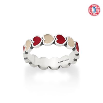Enamel The University of Oklahoma Connected Hearts Ring