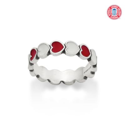 Enamel University of Arkansas Connected Hearts Ring